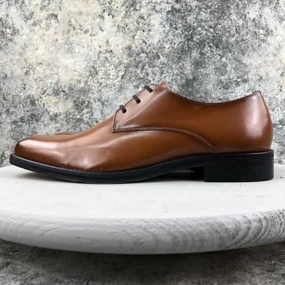 Express NWT Men\'s Size 11 Brown Leather Lace-Up Plain Toe Oxfords Dress Shoes main image 7